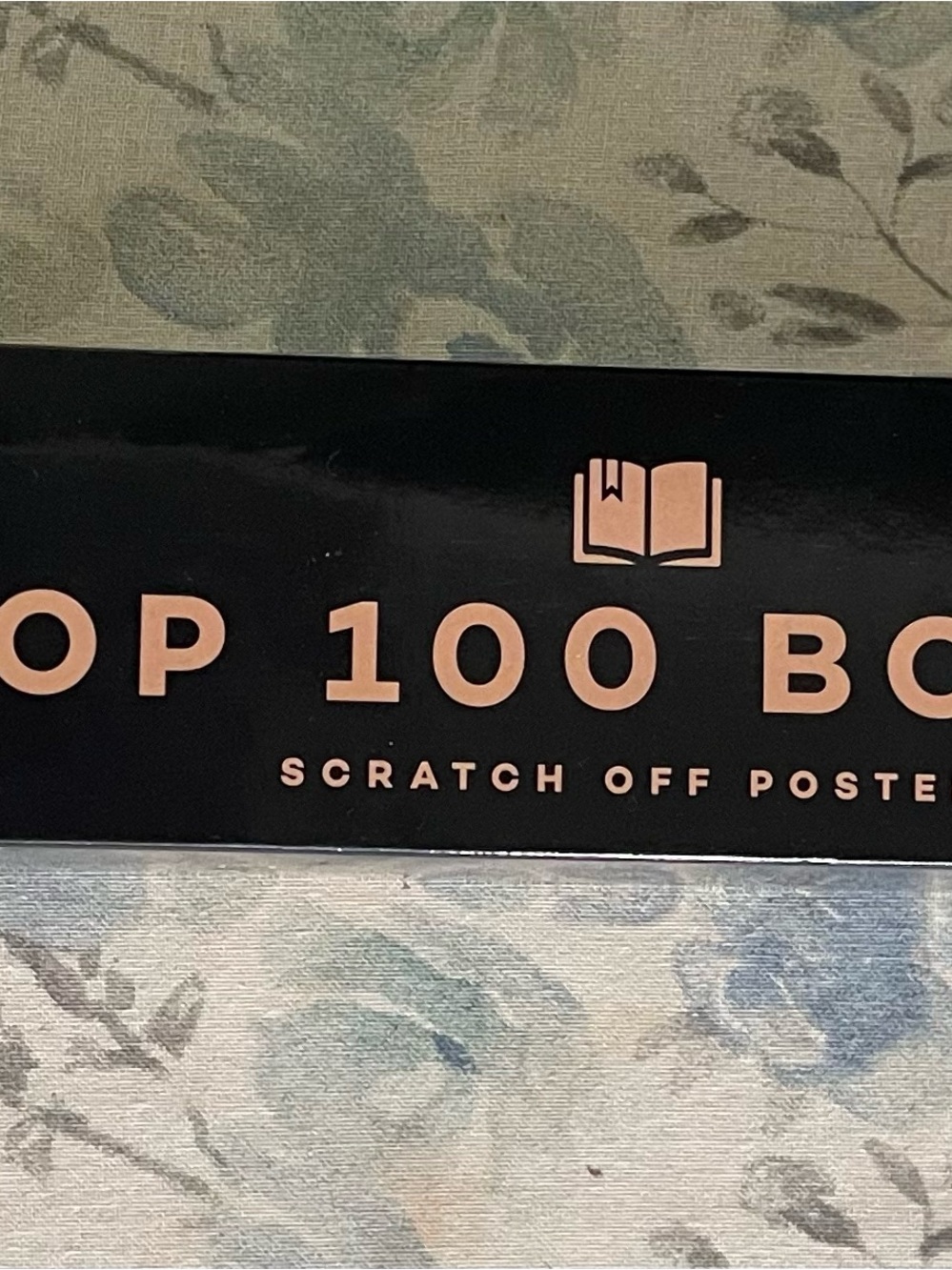 Top 100 Books Scratch-Off Poster - Black with Rose Gold Accents